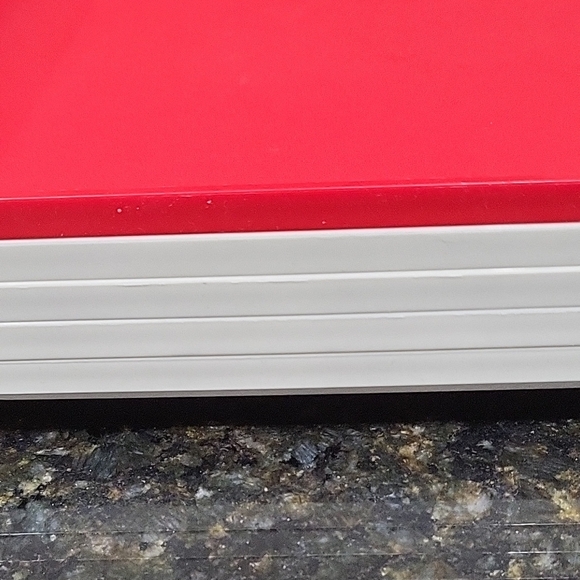 Vintage Set of 5 Tupperware Stackable White and Red Dinner Lunch Trays - Picture 7 of 8